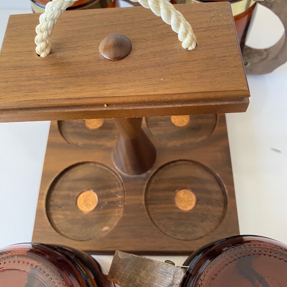 Siesta Ware Barrel Mugs with Caddy Set of 4 MCM Vintage - Picture 3 of 10
